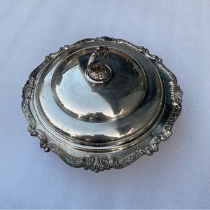 Vintage 2 pc silver plated over brass By SHERIDAN TAUNTON Silversmith LTD.